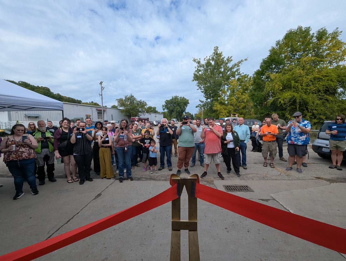 Grand River Makerspace community gathered for the grand opening